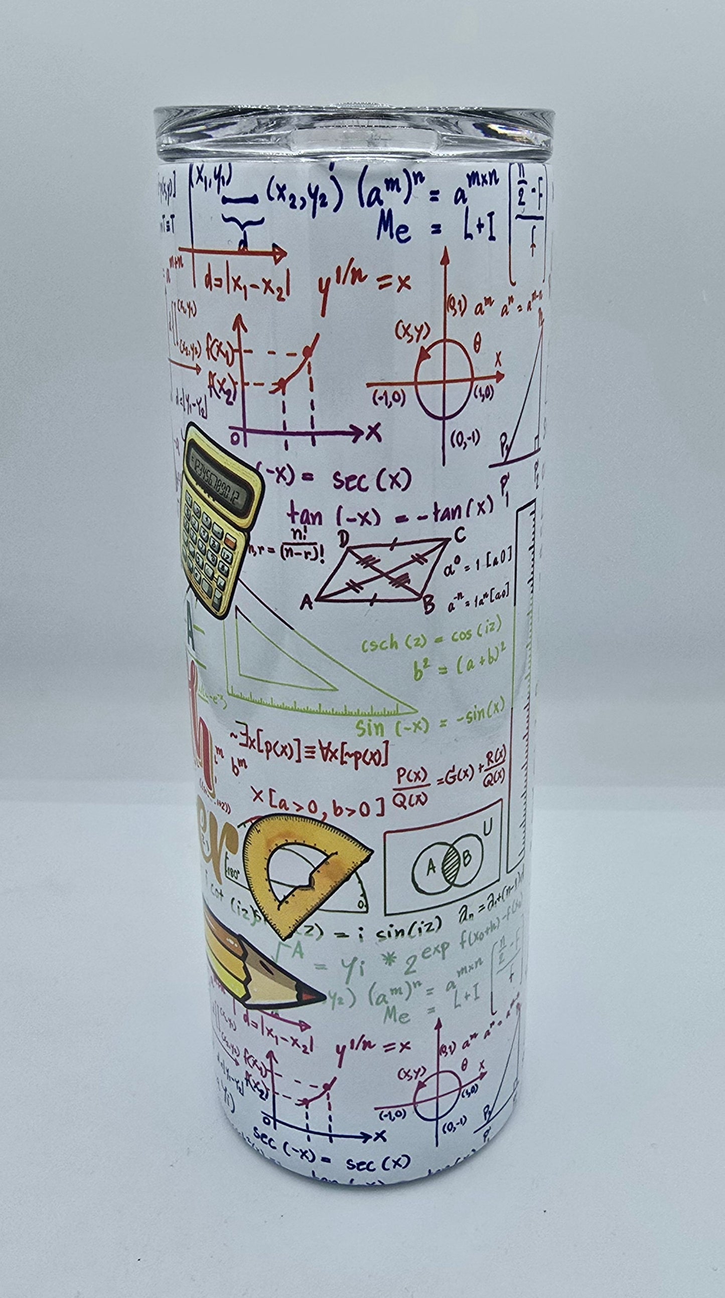 20 Oz Sublimated Tumbler Math Teacher