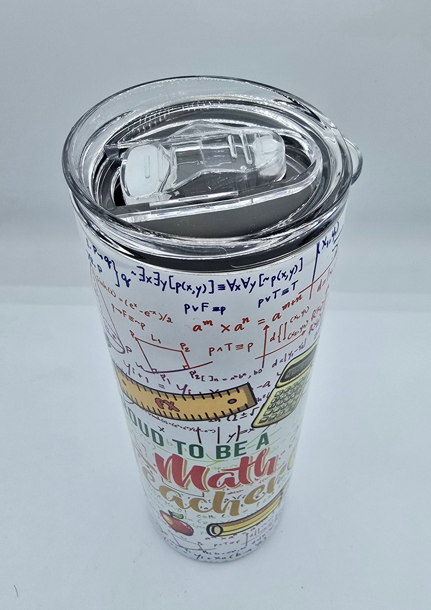 20 Oz Sublimated Tumbler Math Teacher