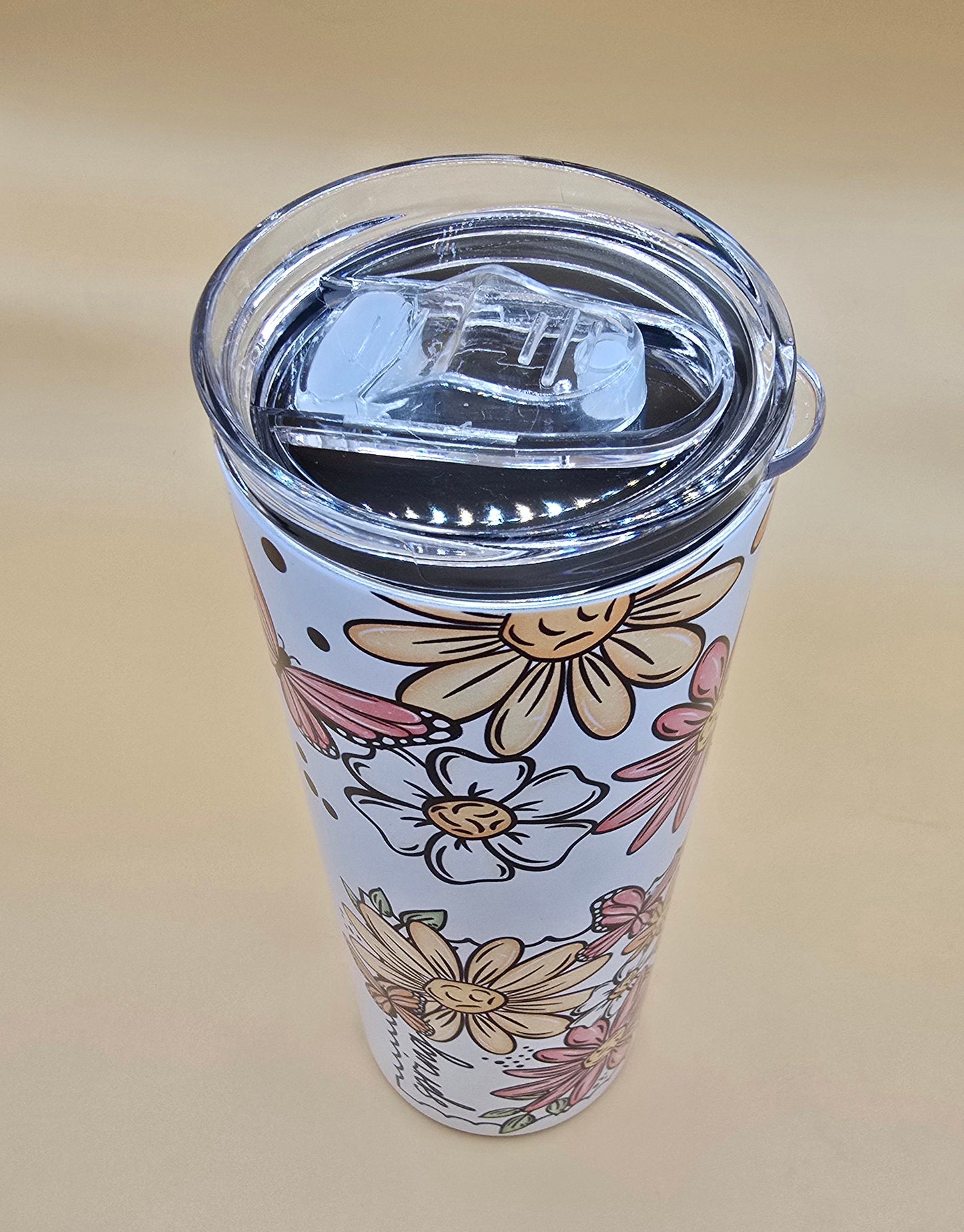 20 Oz Sublimated Spring Flowers Tumbler