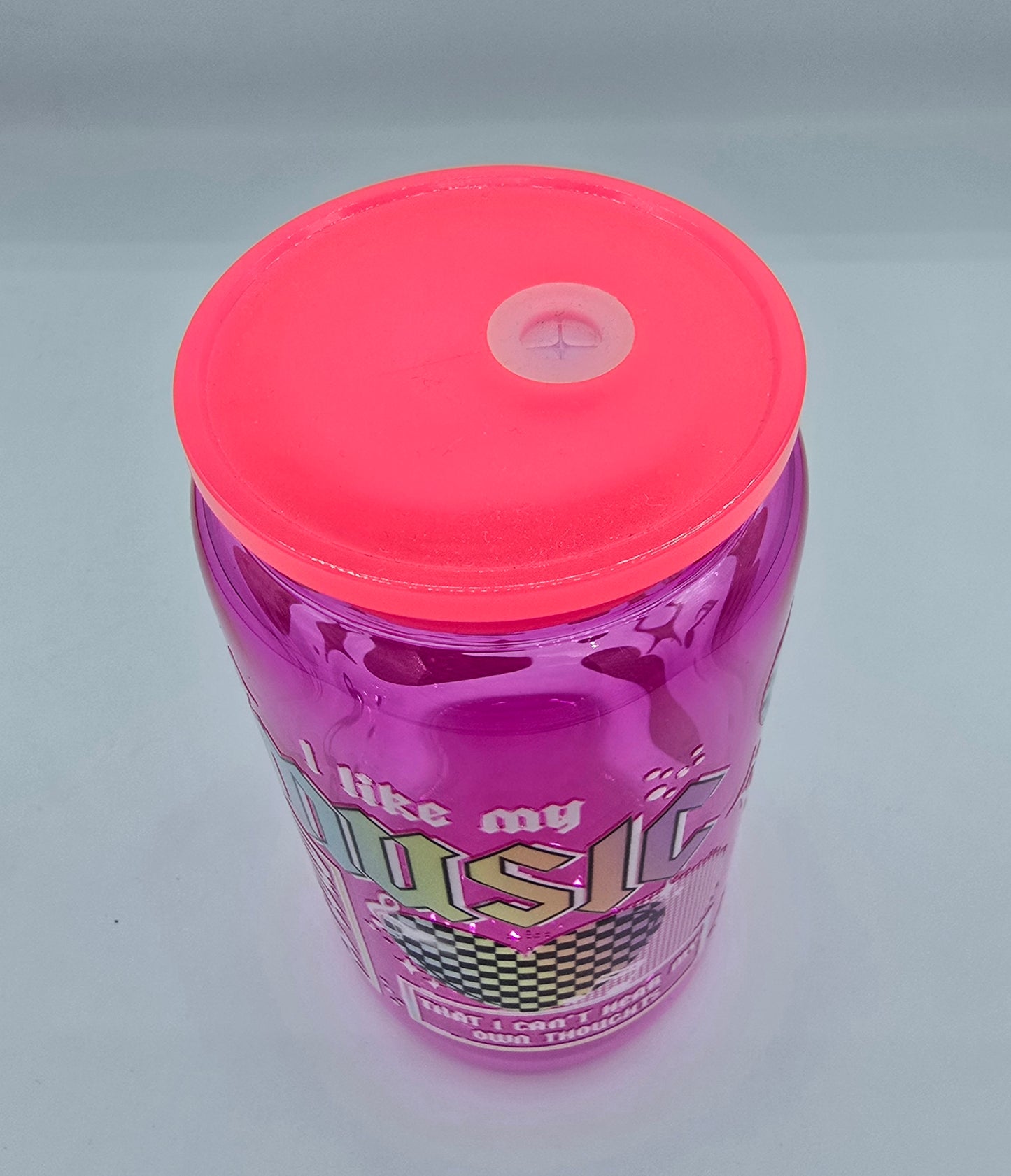 16 Oz Pink Libby "I like my music"