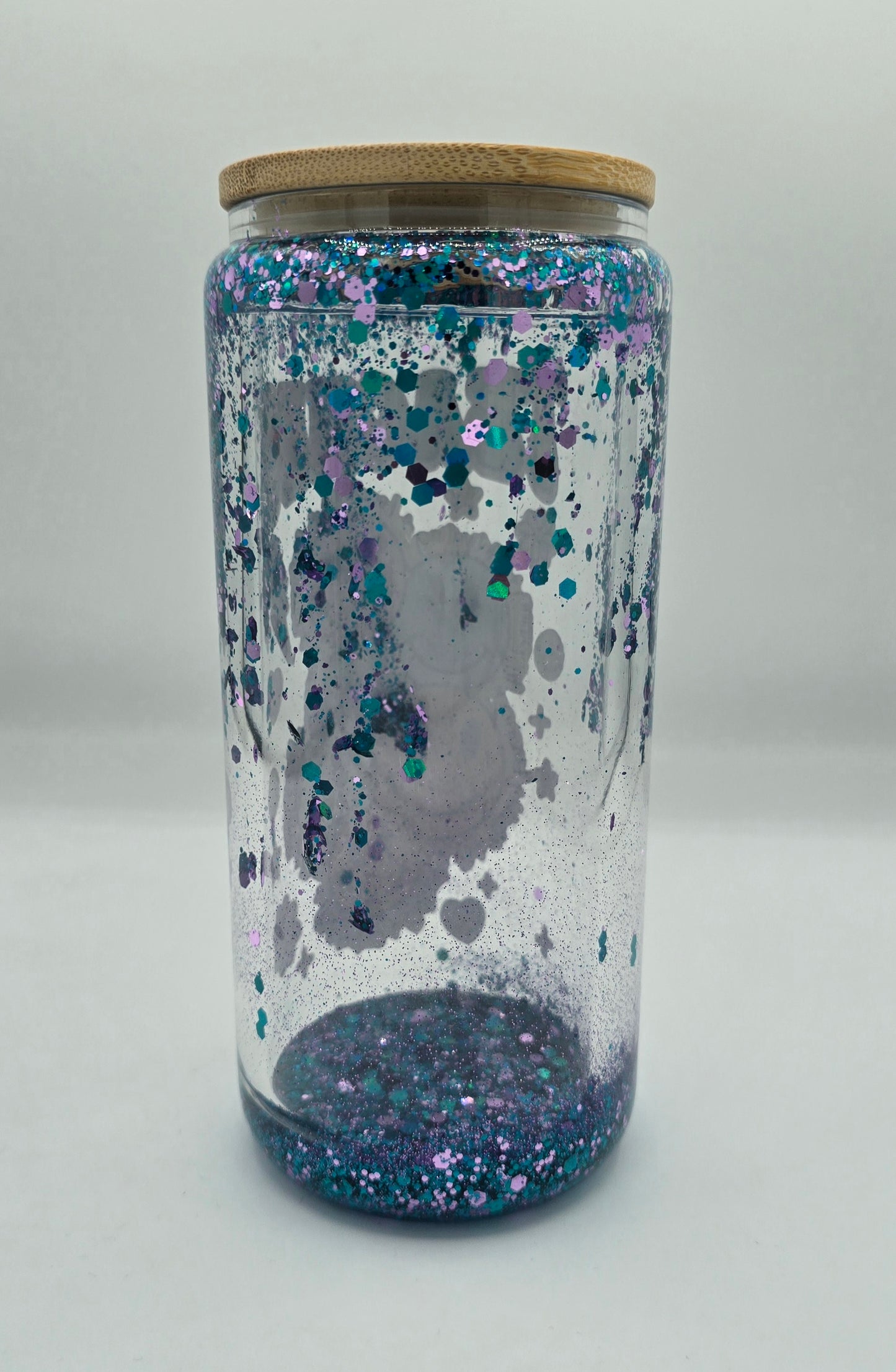 16 Oz Teacher Appreciation Double Wall Glass Glitter Cup