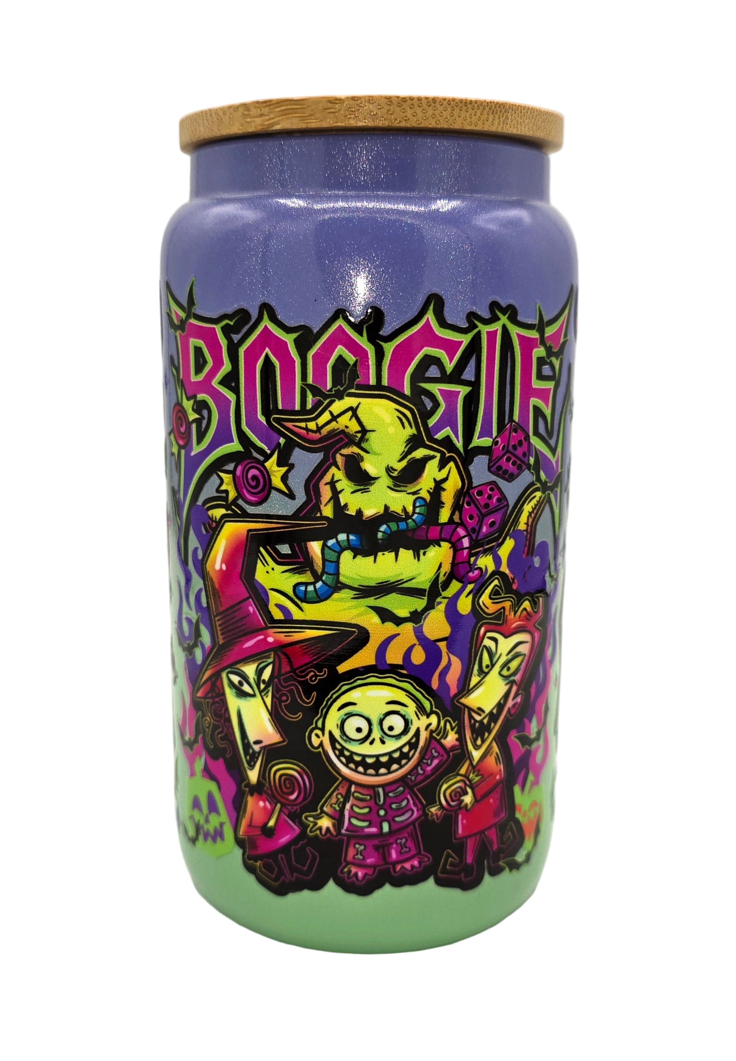 Boogy 16 Oz Purple and Green Libby