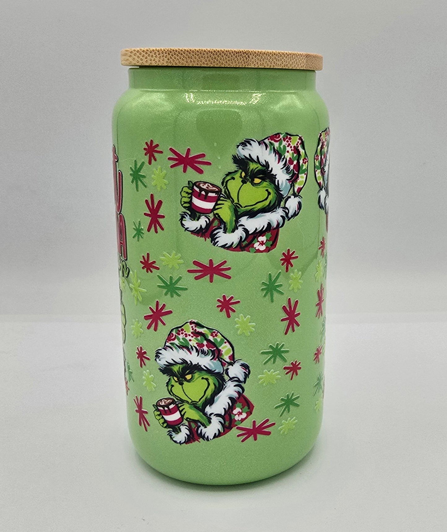 Grinch Christmas Green Shimmer Libby Cup