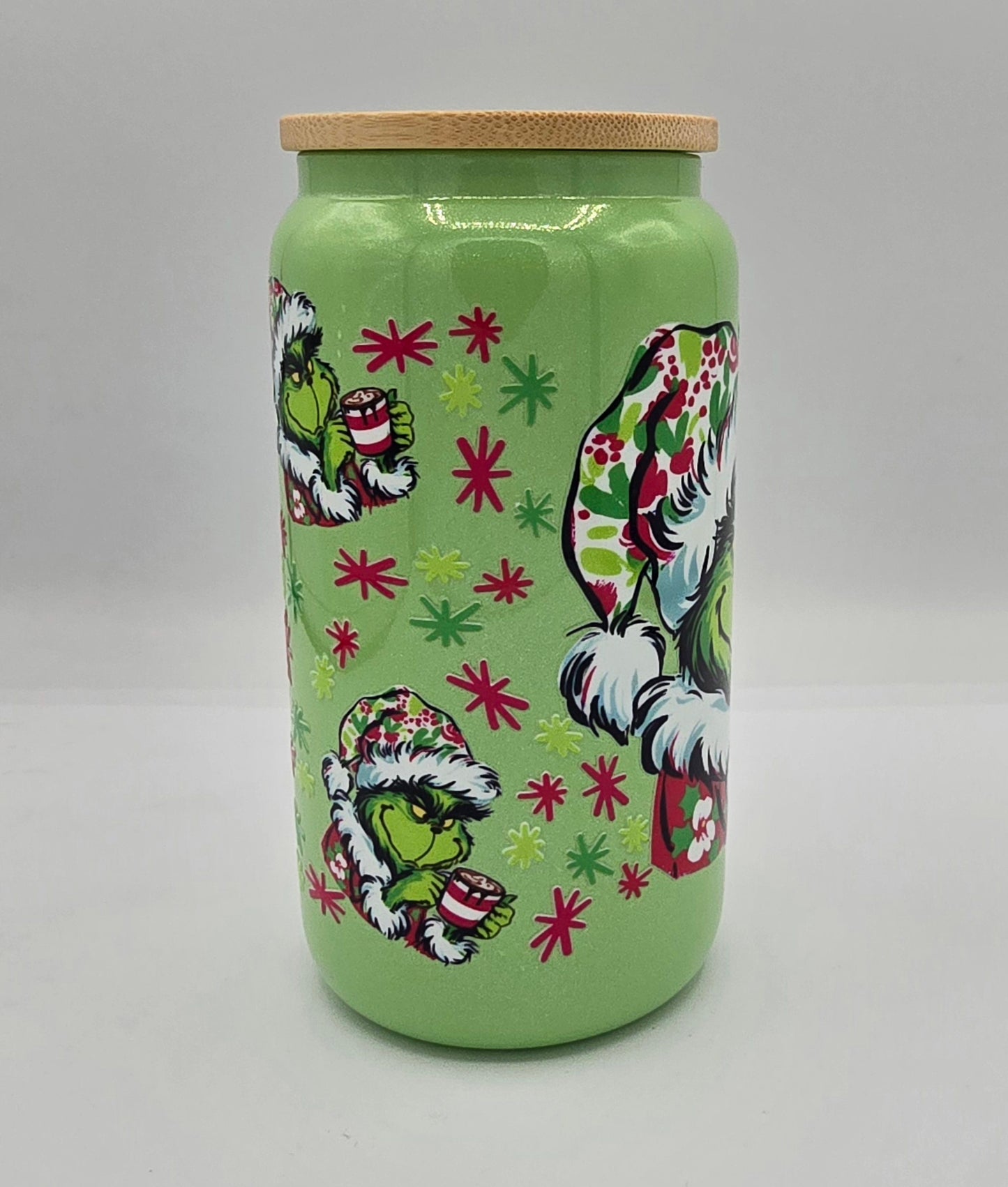 Grinch Christmas Green Shimmer Libby Cup