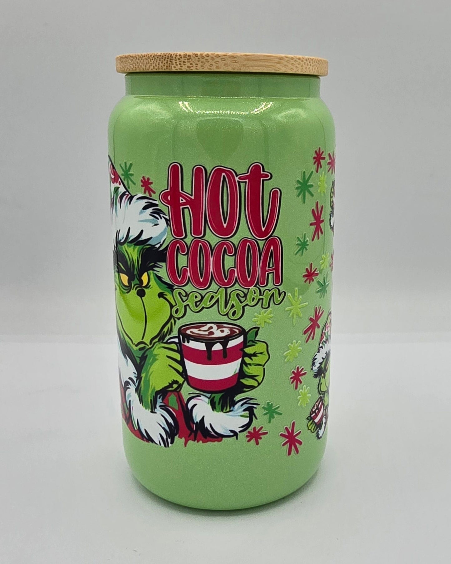 Grinch Christmas Green Shimmer Libby Cup