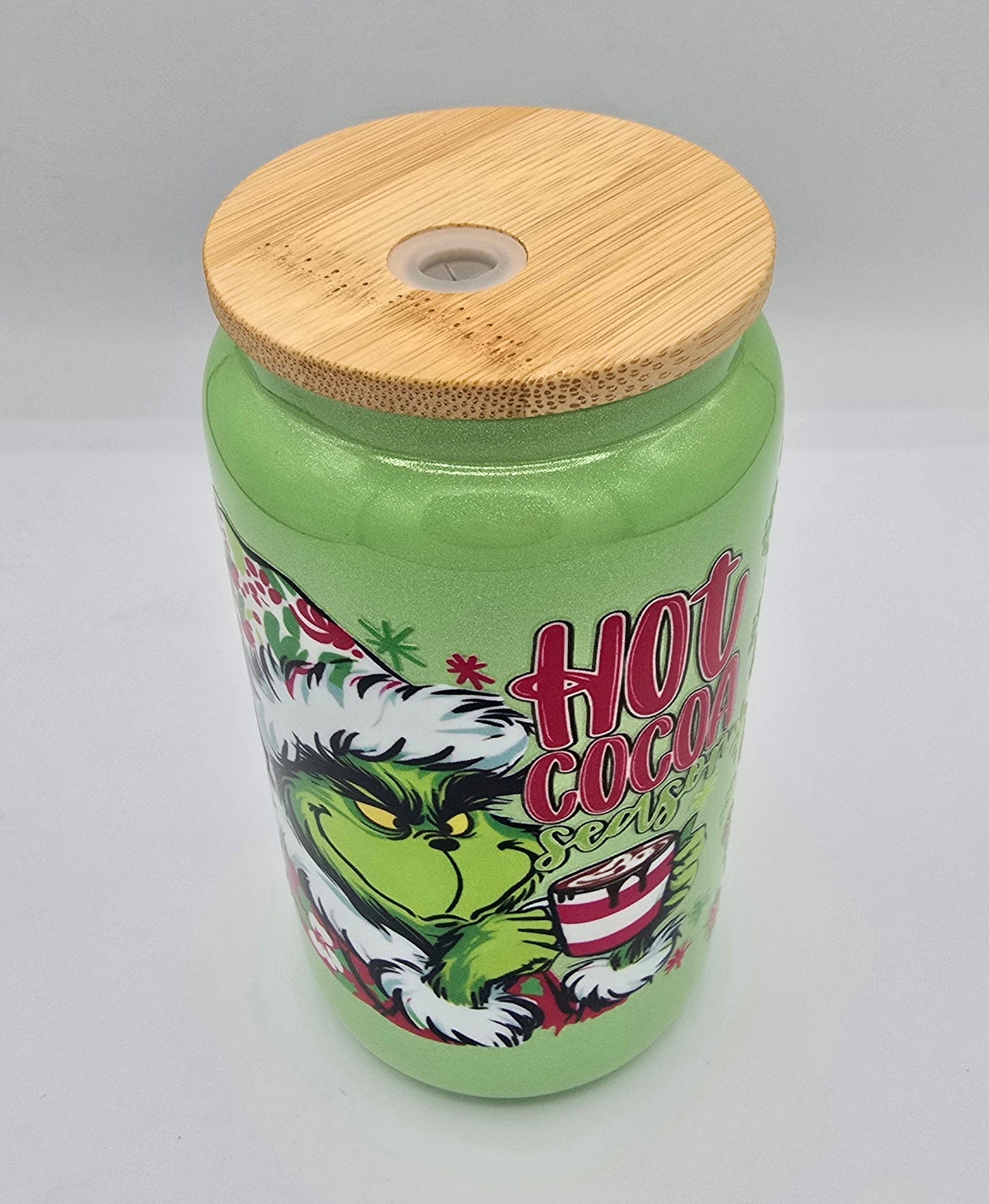 Grinch Christmas Green Shimmer Libby Cup