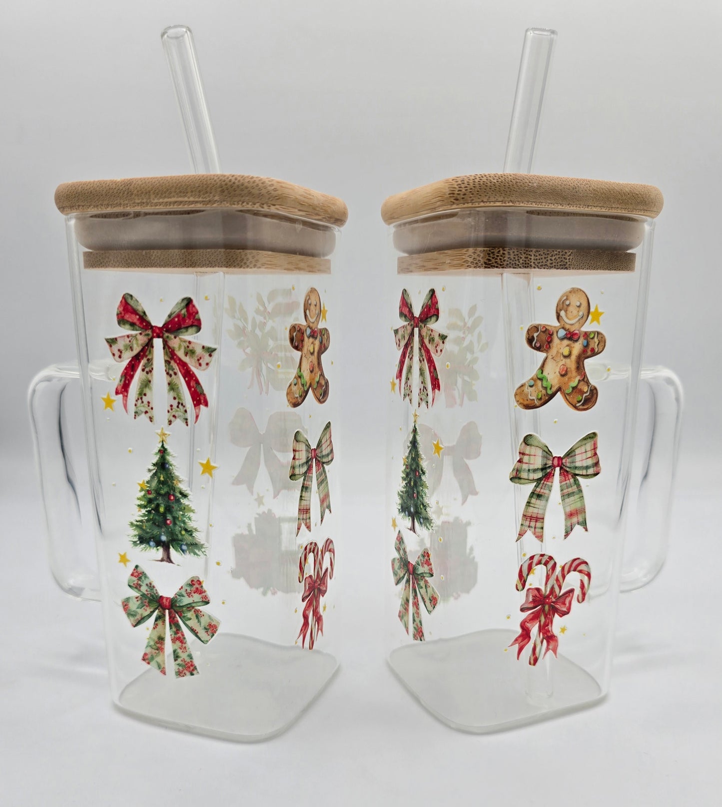 Christmas Glass Square 13.5 Oz Libby Cups