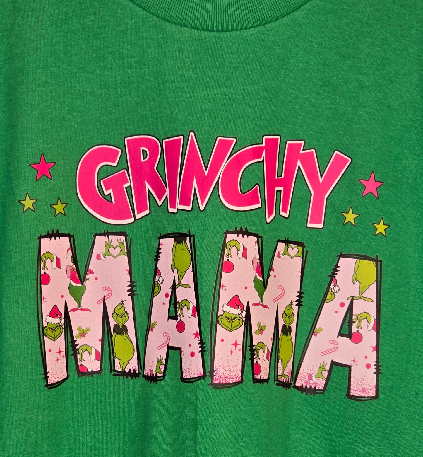 Grinchy Mama Christmas Tee Shirt