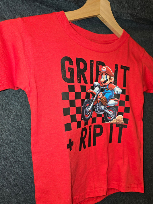 Kids Mario "Grip It and Rip It" T-shirt