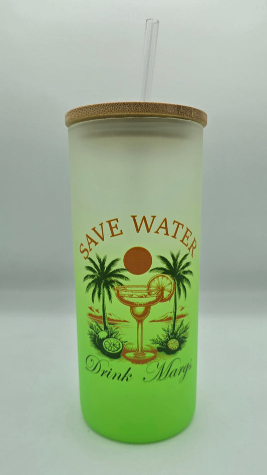 20 Oz Glass Libby "Drink Margs"