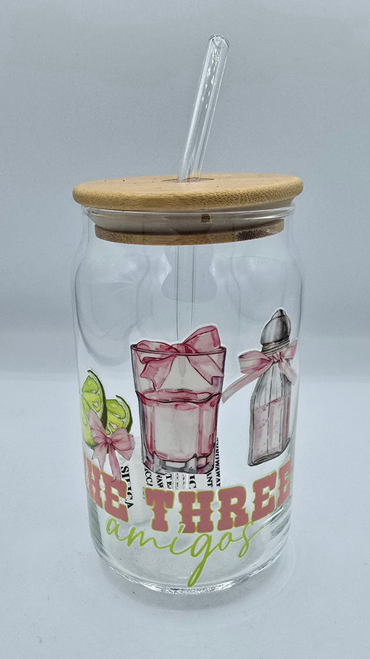 16 Oz Shorty Libby Cup, "Three Amigos"